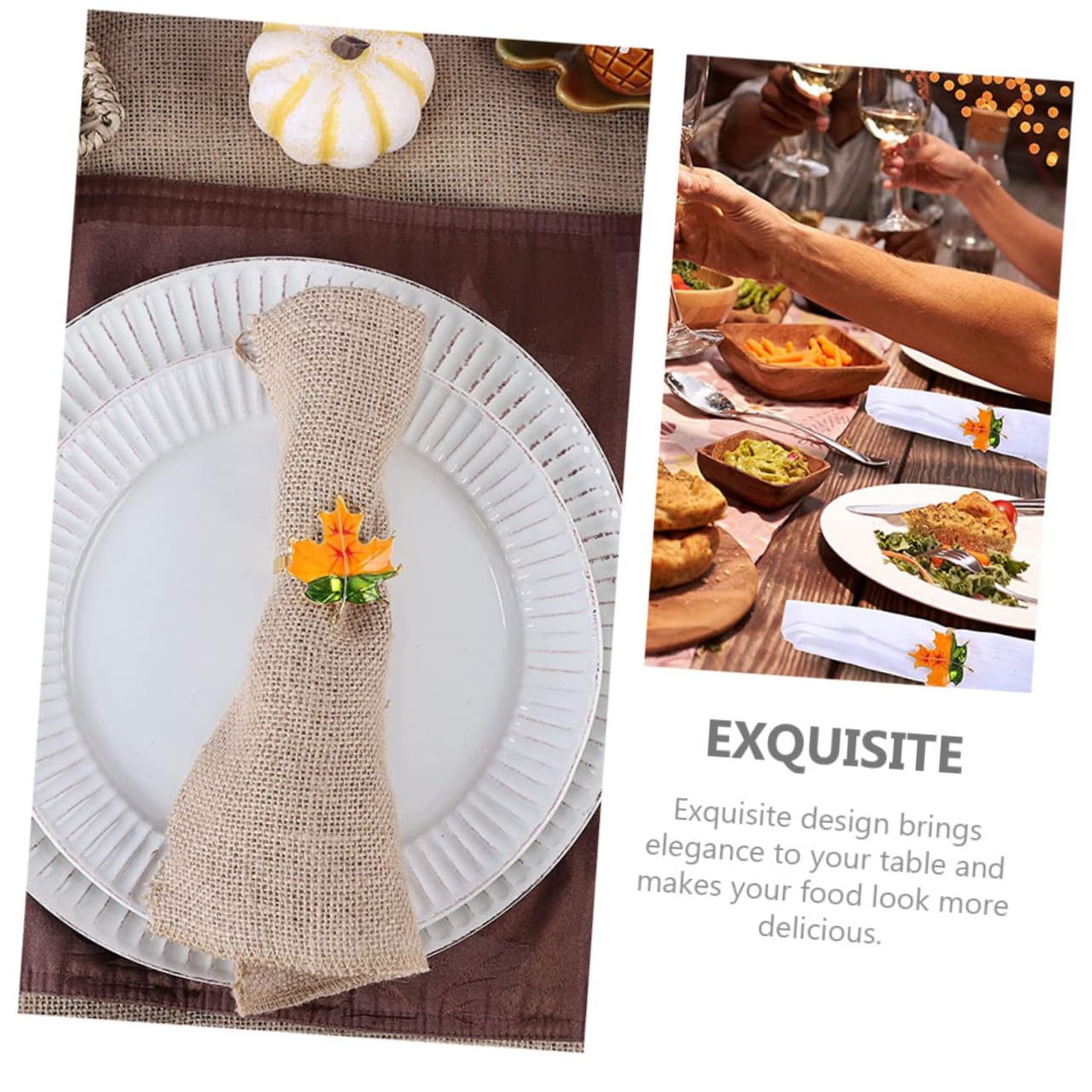 TOPBATHY 12stücke Festival Serviettenringe Dekorative Tischaccessoires Für Thanksgiving Und Feiern Hochwertige Serviettenhalter Mit Blattdesign Für Festliche Anlässe
