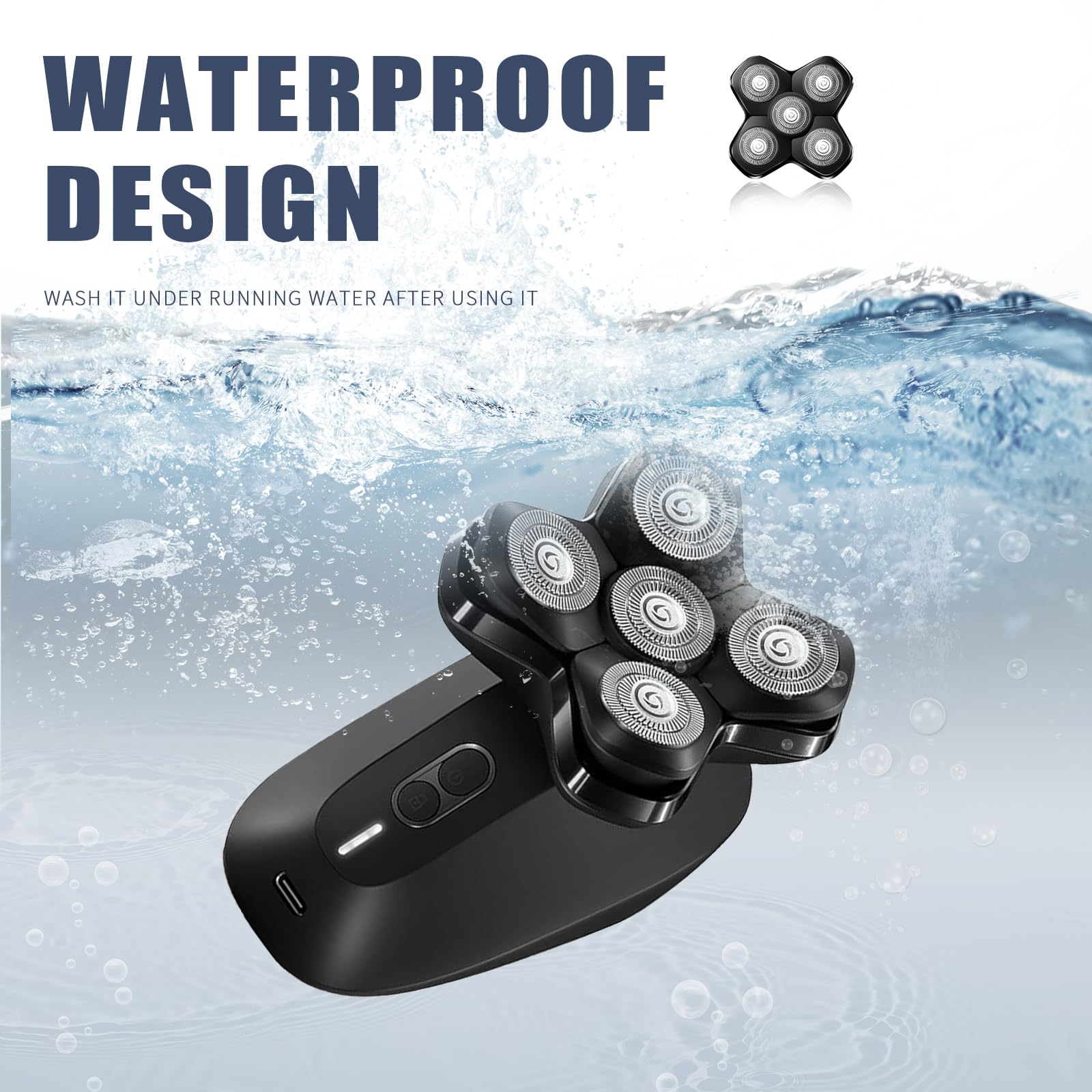 MANSCAPED The Dome Shaver Replacement Blades, 5-Blade Rotary Razor Head