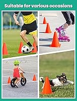 Vista 8 de GHB Soccer Cones 7" 9" of 12 24 Pack Disc Soccer Sport Cones Training Field Marker Agility Cones for Basketball, Coaching, Practice Equipment