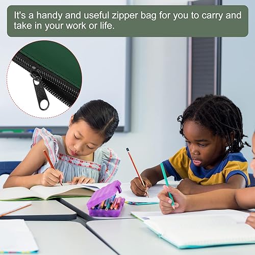 Miniatura 5 de YOKIVE Bolsas impermeables con cremallera, estuche de cuero sintético, bolsa de almacenamiento de dinero en efectivo, bolsa organizadora de