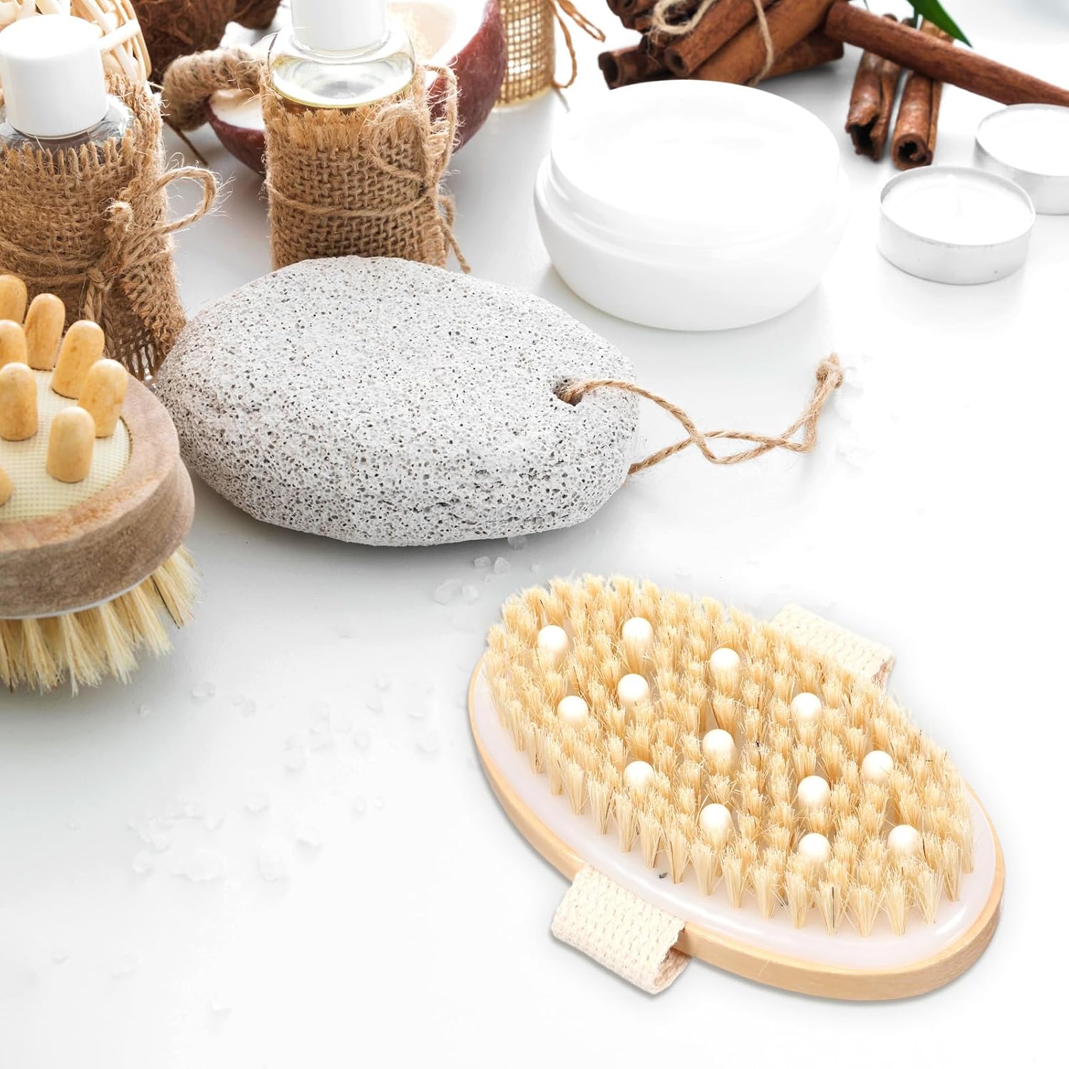 Molain 10 Pcs Dry Brushes for Body Dry Brushing Exfoliating Massage Bath