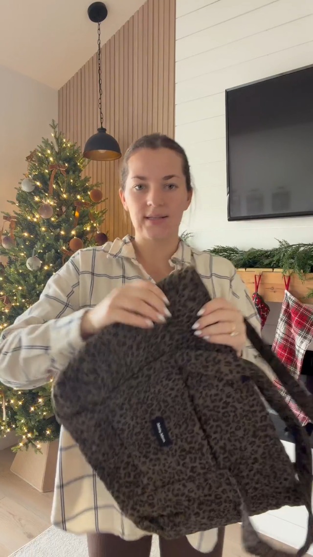 Bolso tote acolchado con estampado de leopardo para mujer miniatura 7