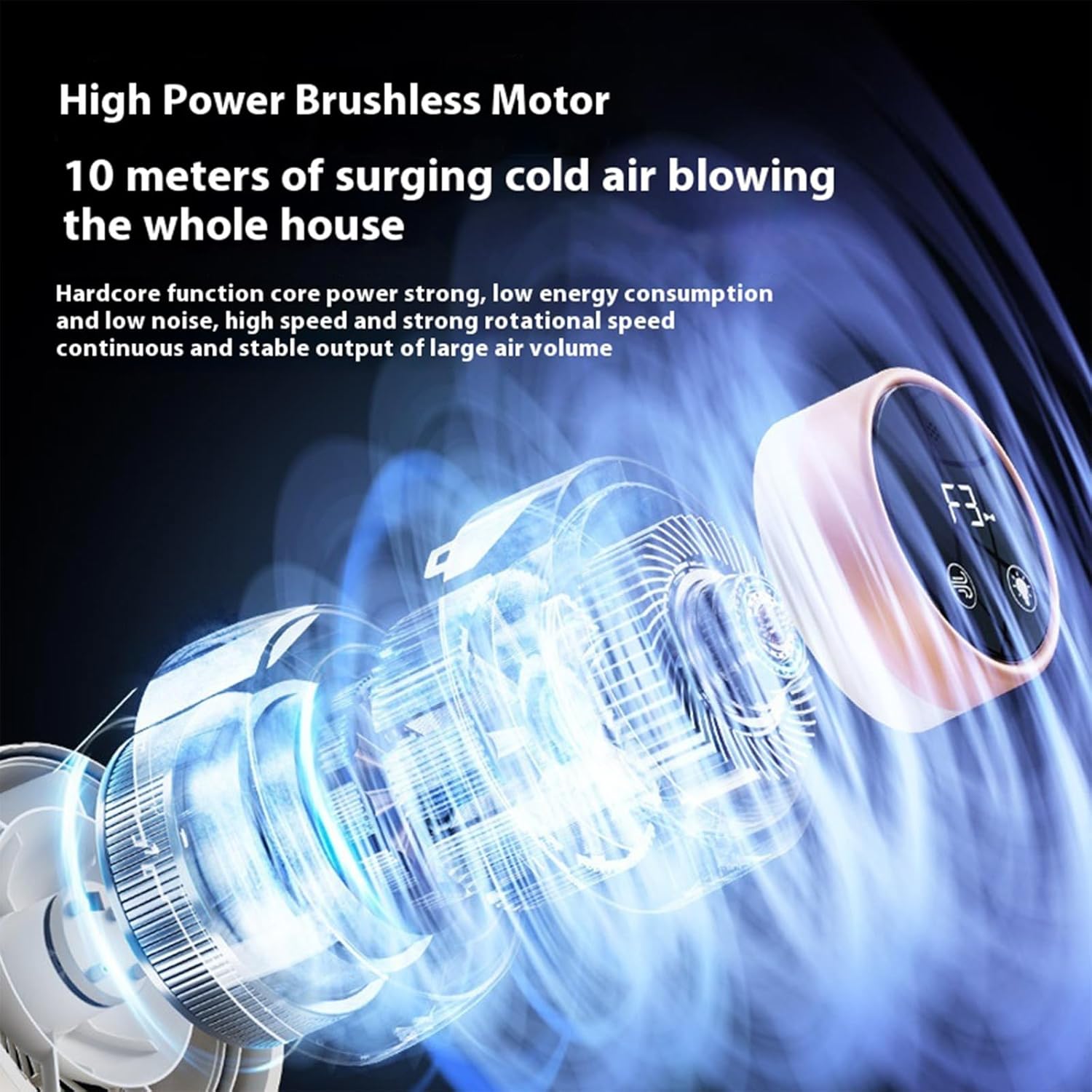 Practical Small Desktop Fan Comfortable Small Fan 4000mAh Fan Rechargeable Air Cooling Fan Suitable For Home Table Quiet Home Cooling Fan