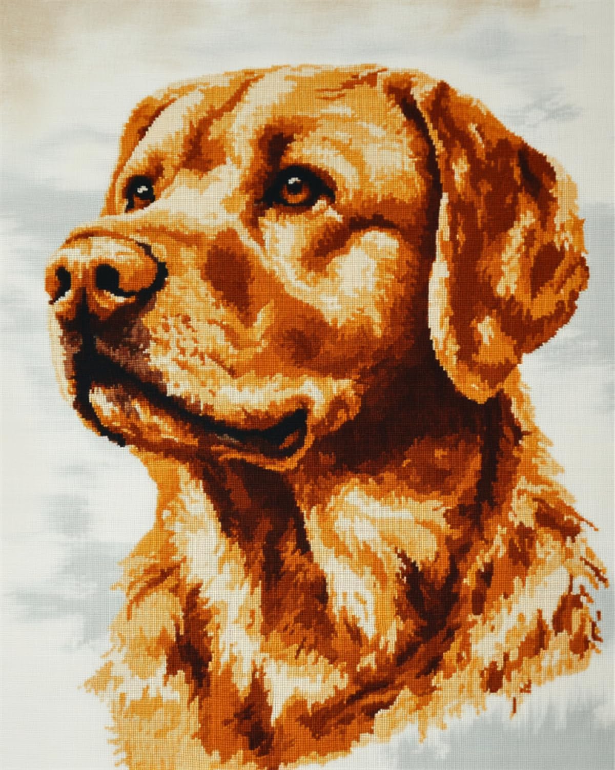 AMBATTERY Diy-Sticksets Mit Perlen Labrador Retriever-Porträt 9CT 50x60cm