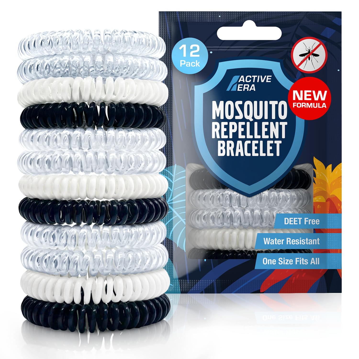 Bracelets Anti-Moustiques Active Era Lot De 12 - Cuir Naturel Sans DEET - Enfant & Adulte