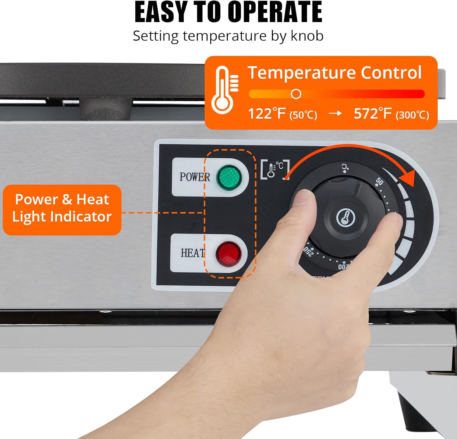 Garvee 16 Inch Commercial Electric Crepe Maker, Dual 1500W Plates, Adjustable Temperature Control Pancake Griddle, 110V Electric Crepe Machine for Blintzes, Pancakes, Eggs, Bacon & Breakfast Foods