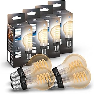 14 Spa Bathroom Ideas for Relaxing Warm Peaceful Retreats 43 Philips Hue Smart 40W A19 Filament LED Bulb - White Ambiance Warm-to-Coo...