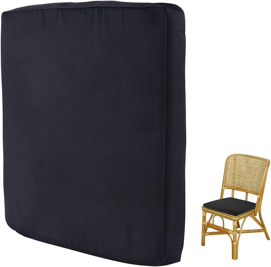 seebesteu Outdoor Seat Pad Waterproof 36CM Square Garden Kitchen Office Chairs Bench Cushions Pads (Black)