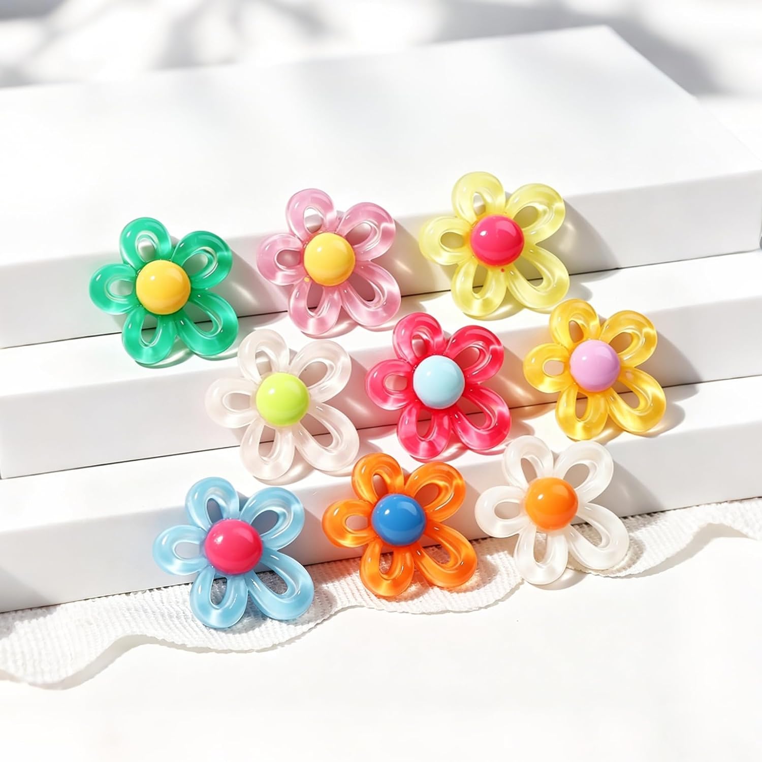 Cute Cartoon Animal Shoe Charms;Clear Glitter Resin Charms for Clog Decoration Aesthetic Pink Pastel Decor for Teens & Girls, Kawaii Shoe Charm Accessories Decoration Gifts image 4