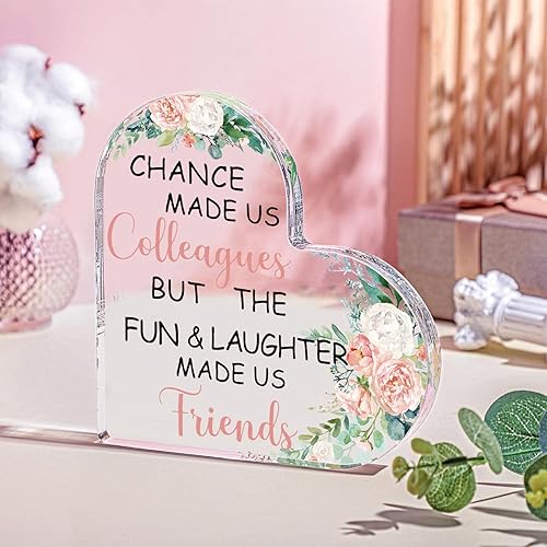 Miniatura 4 de Bucherry Regalos de Navidad para compañeras de trabajo para mujeres, Chance Made Us Colegas Amigas Regalo Inspirador de Cumpleaños para Compañeras