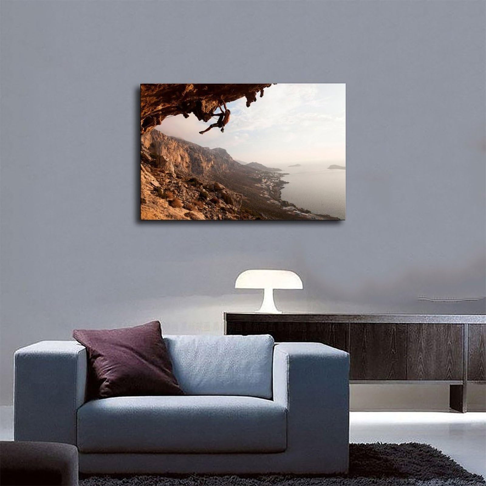 Extremer Leinwanddruck, Klettersport-Poster, Leinwandposter, Schlafzimmer, Dekoration, Landschaft, Büro, Raumdekoration, Geschenk, 61 x 91,4 cm (L x B)