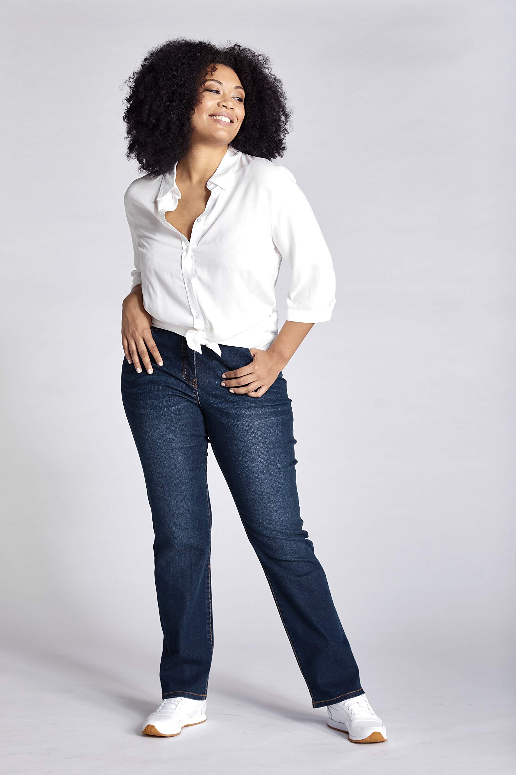 Ulla Popken Jeans Mandy, 5-pocket, Komfortbund, Gerades Bein - Dżins Kobiety