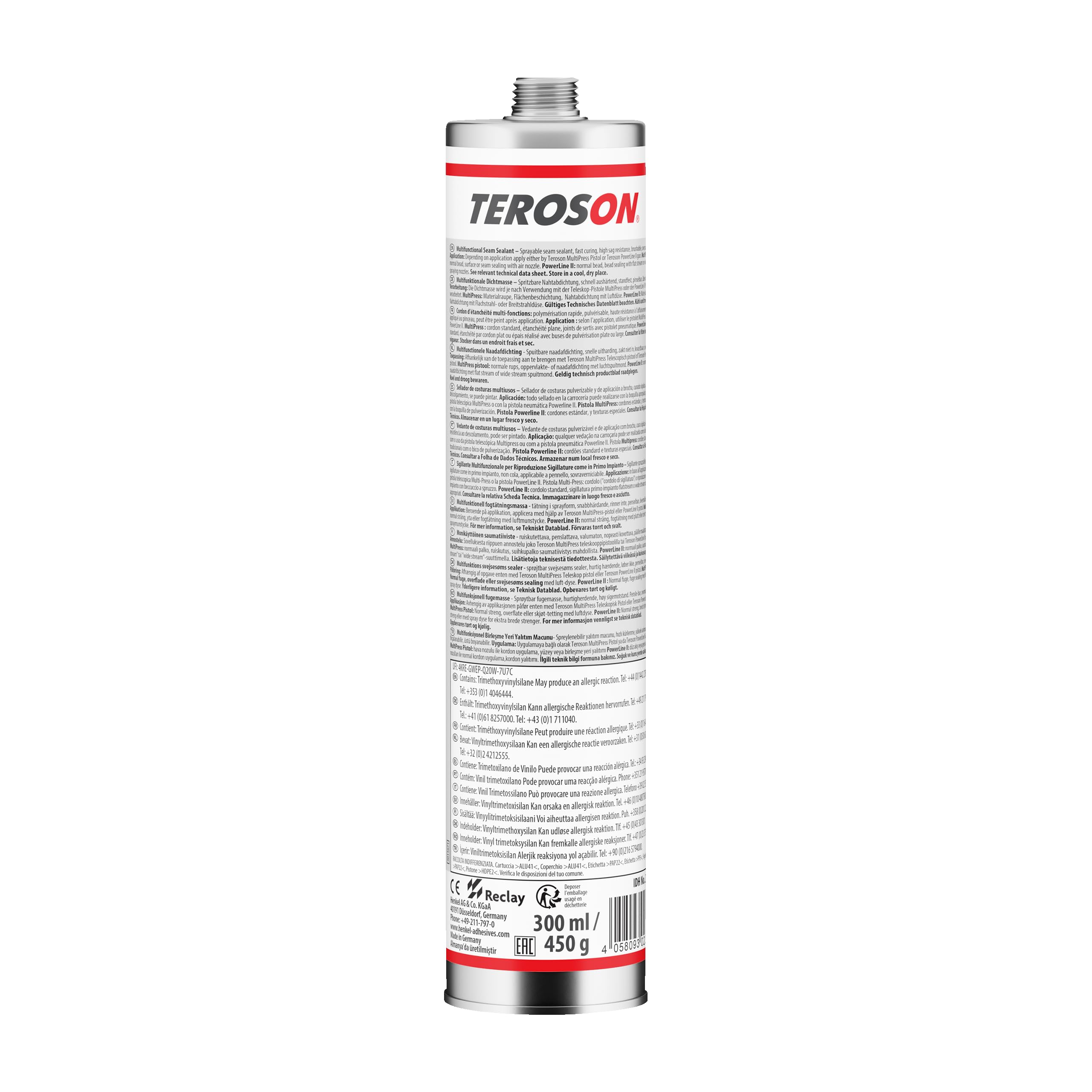 TEROSON MS 9320 SF Gris mastic étanchéité carrosserie voiture auto 1x300ml