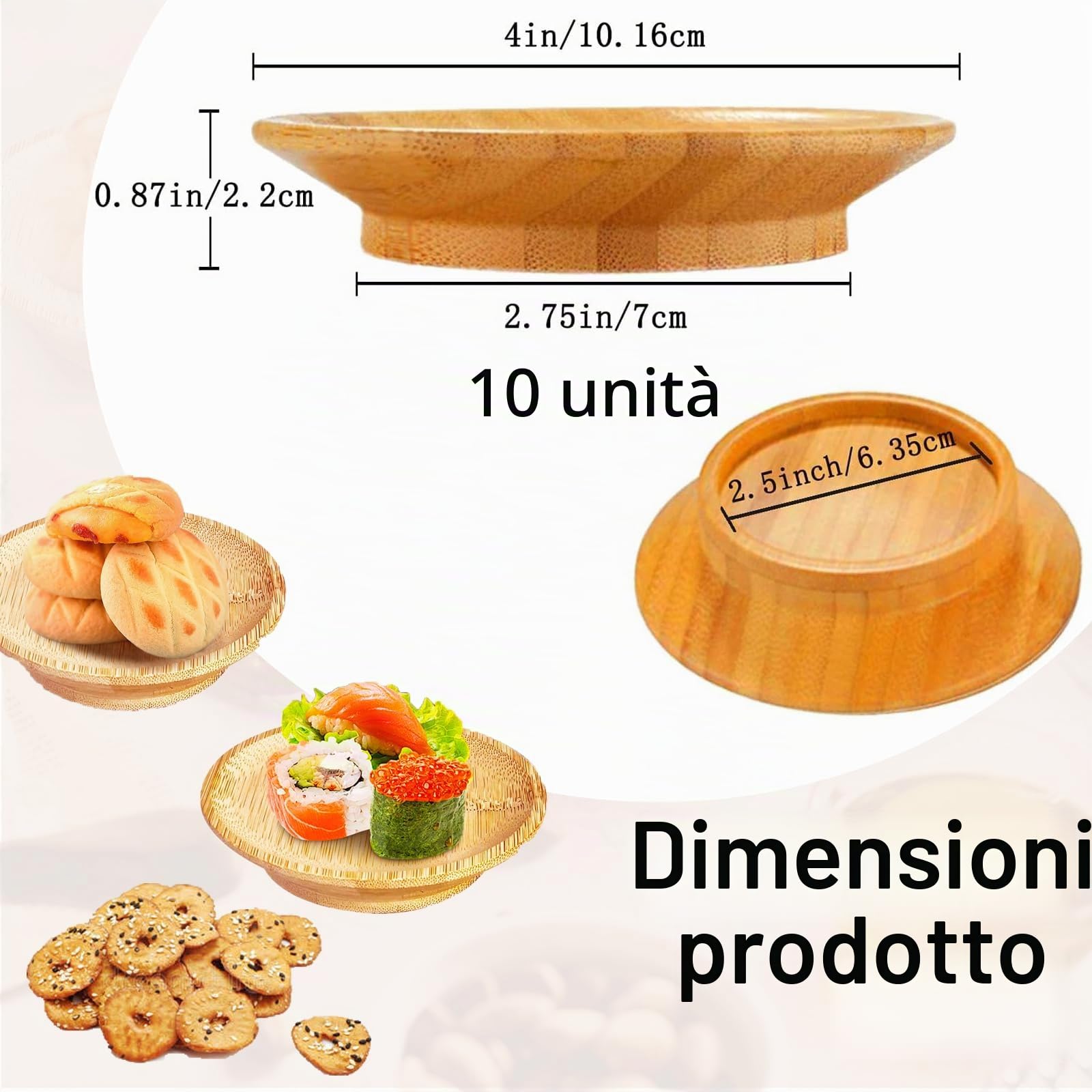 10 Piattini Dessert, Ciotole Aperitivo, Porta Salse Da Piatto, Bevande, Feste, Cene di Famiglia e Accessori per Feste