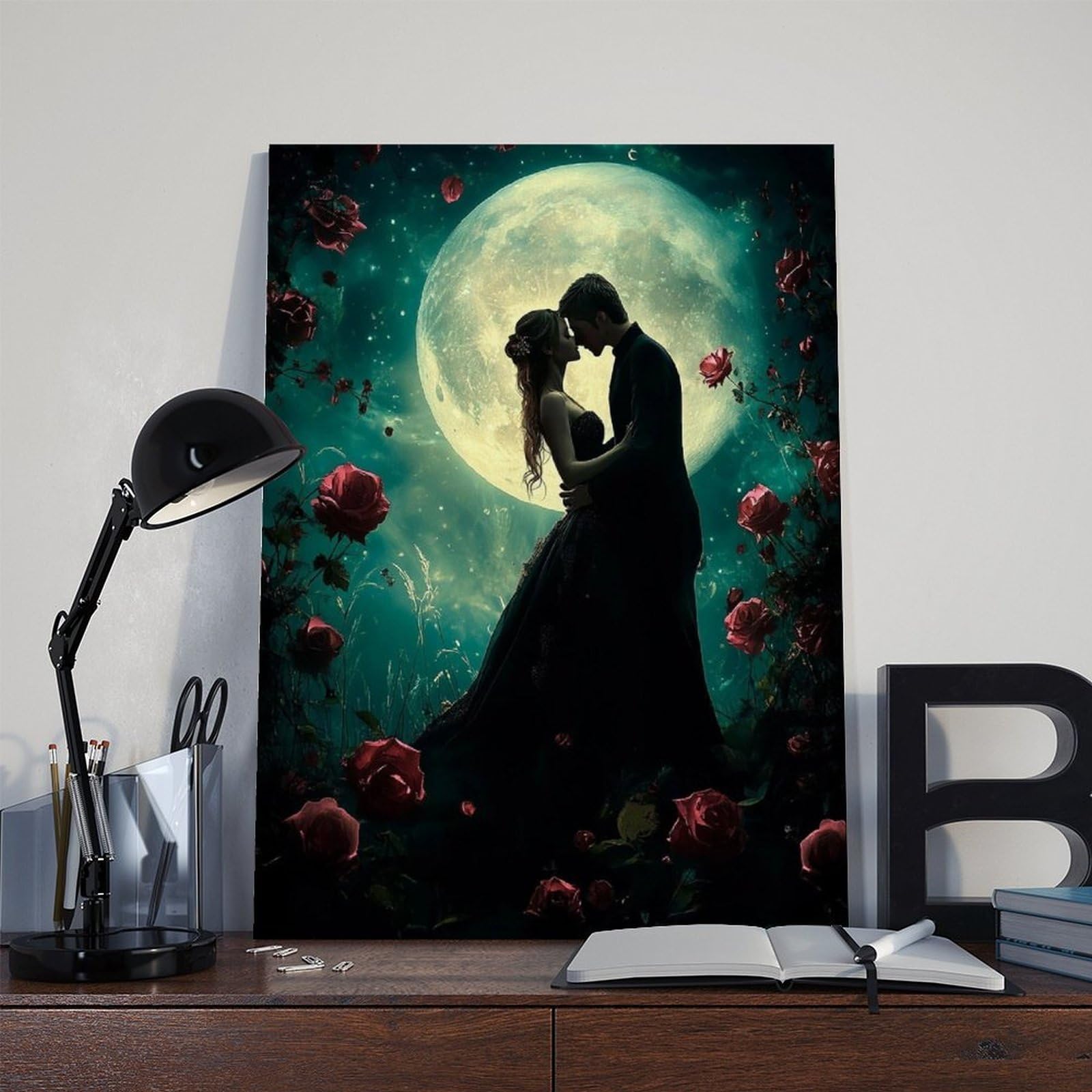 MGHDGD Dark Romance Art, Dark Academia Poster, Leinwandposter, Wandkunst, Dekordruck, Bild Gemälde für Wohnzimmer, Schlafzimmer, Dekoration, 50 x 75 cm