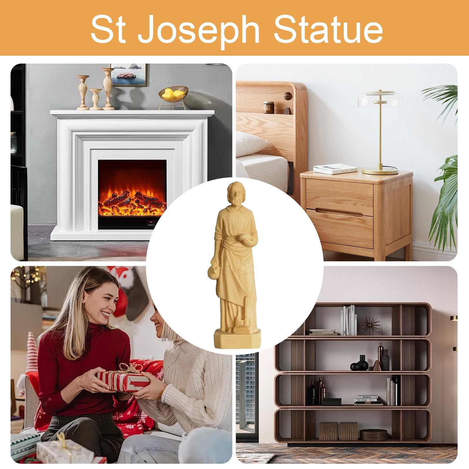 Religijna statua ?w. Józefa, statua ?w. Józefa do sprzeda?y domu - R?cznie malowana figurka z ?ywicy domu,Figurka z ?ywicy, rzemios?a, elegancki wystrój salonu, poprawia dekoracje