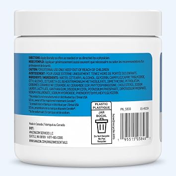 Amazon Essentials Moisturizer Cream for Face, Dry Skin, Hydrating, 16 Ounces, 1-Pack (Previously Amazon Basics)