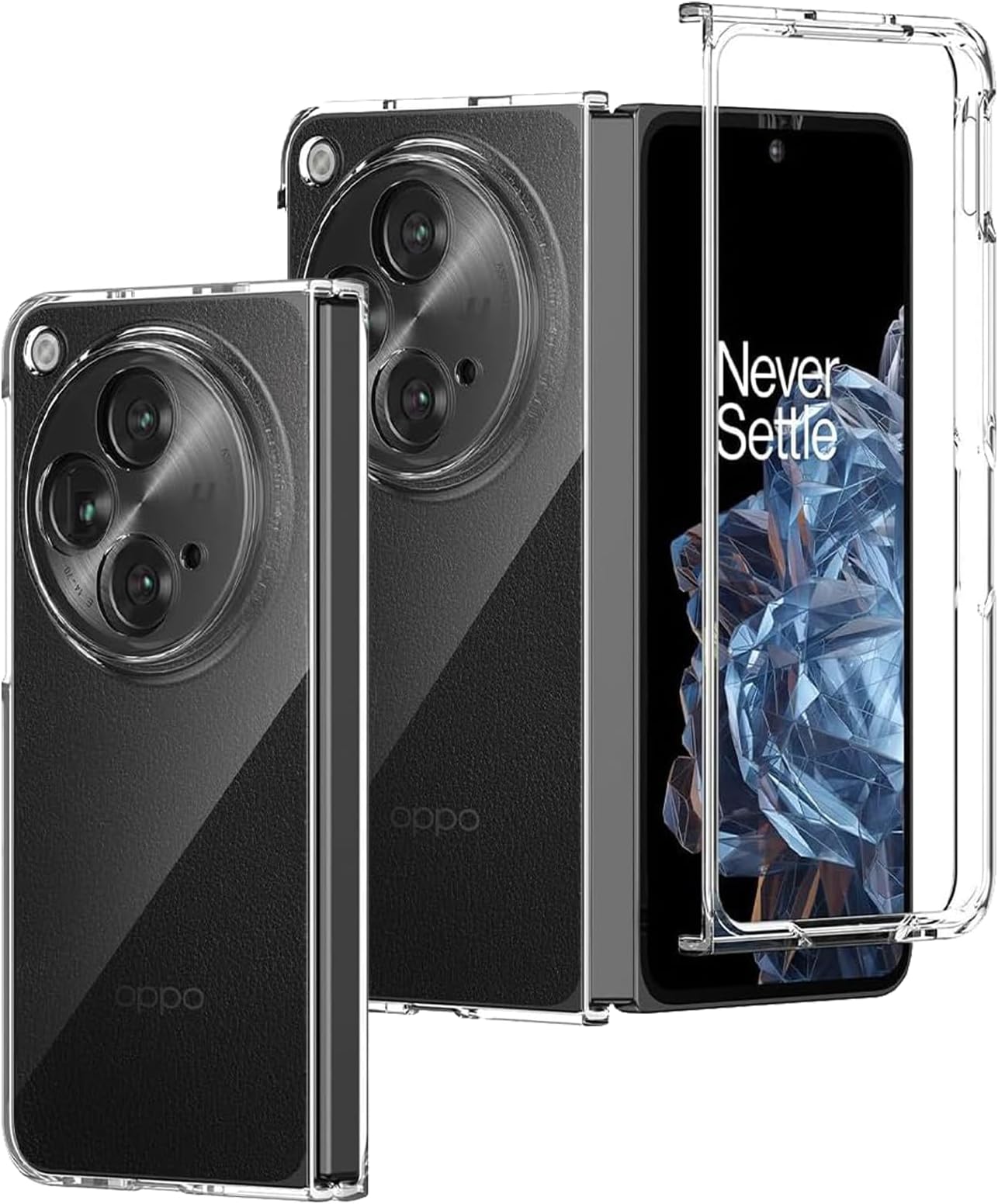 Case Compatible with Oneplus Open,Ultra Transparent,Drop Proof,Anti Scratch Thin Slim Soft TPU Silicone Clear Cover,Transparent.