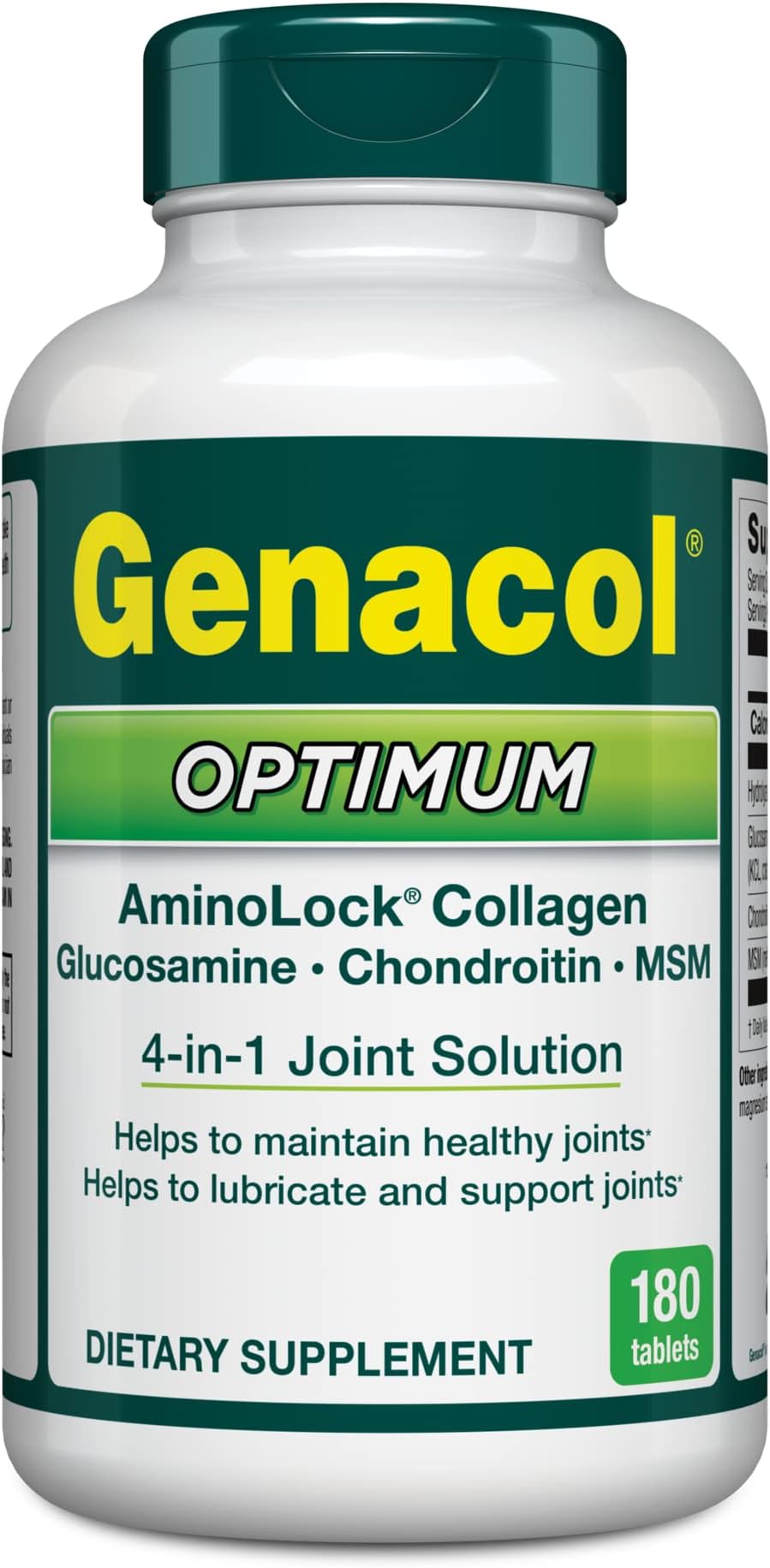- Optimum โ Glucosamine, Chondroitin, MSM & Ultra-Hydrolyzed Collagen Joint Supplement, Complete Formula for Joints and Cartilage, 180 Tablets (60-Day Supply)