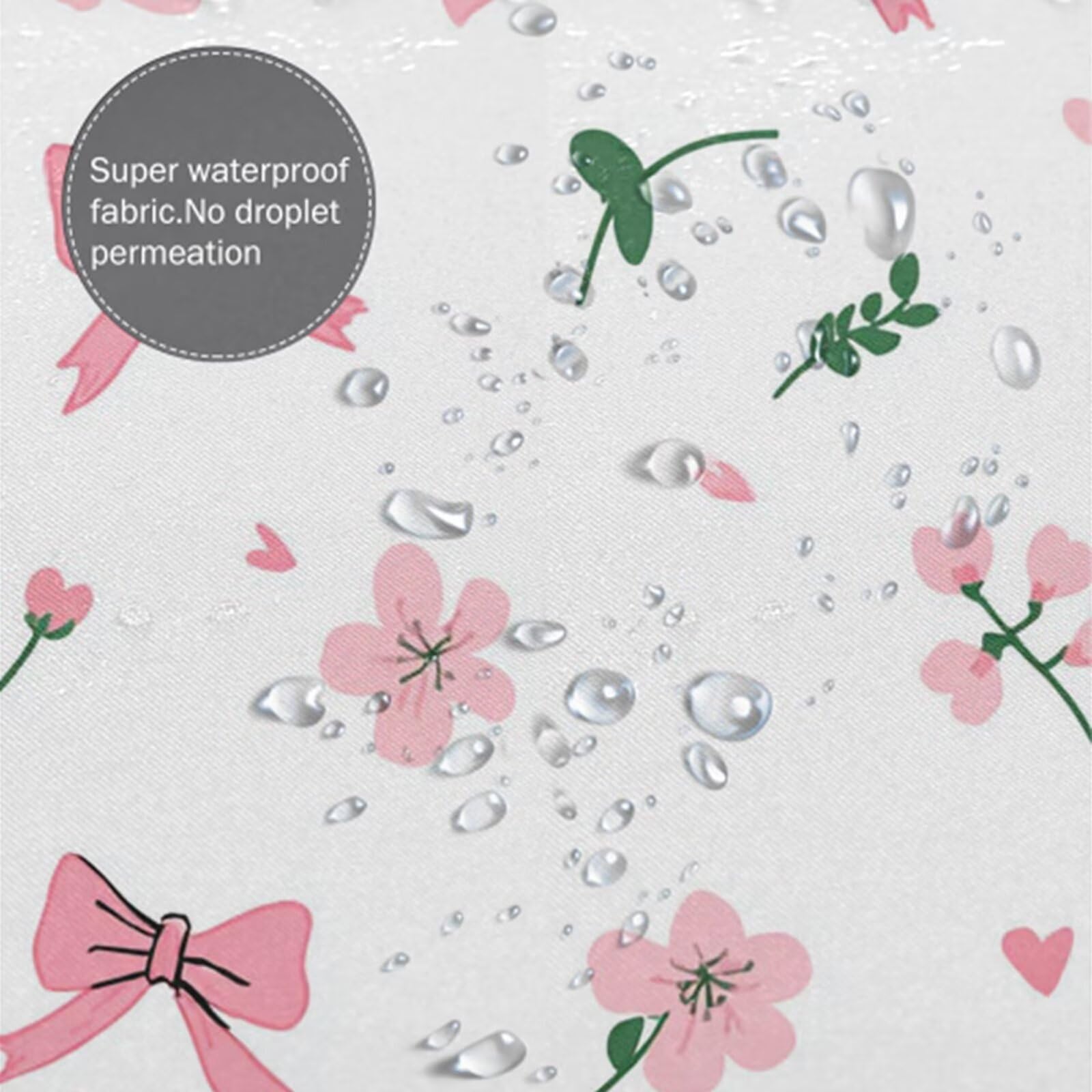 Rideau de Douche 180x240 cm - Tissu Polyester Imperméable Anti-Moisissure - 12 Anneaux Inclus - Ourlet Lesté pour Stabilité - Lavable en Machine - Idéal de Baignoire et Douche - Rose & Arc Y1#518