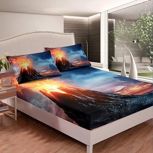 Miniatura 9 de Feelyou Juego de sábanas con estampado de elefante para niños y niñas, diseño de elefante de dibujos animados, juego de ropa de cama ajustable con