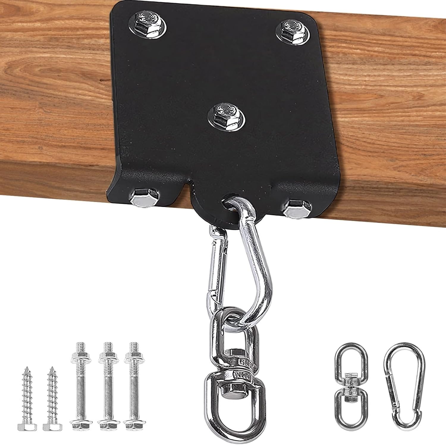 Ceiling Mount, 4.3 X 3.93 in Punching Bag Hanger with Swivel, Metal Boxing Bag Hanger Wall Mount for Home Gym