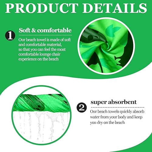 Miniatura 6 de Toallas de playa de microfibra para niños y niñas, ligeras, finas, súper suaves, compactas, absorbentes, de secado rápido, para piscina, natación,