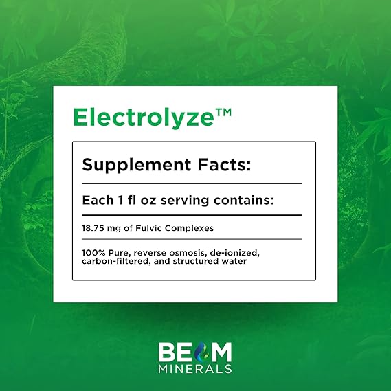 BEAM Minerals Electrolyze | Liquid Electrolyte Replenishment | All the Electrolytes, Without All the Salt | 32 fl Oz