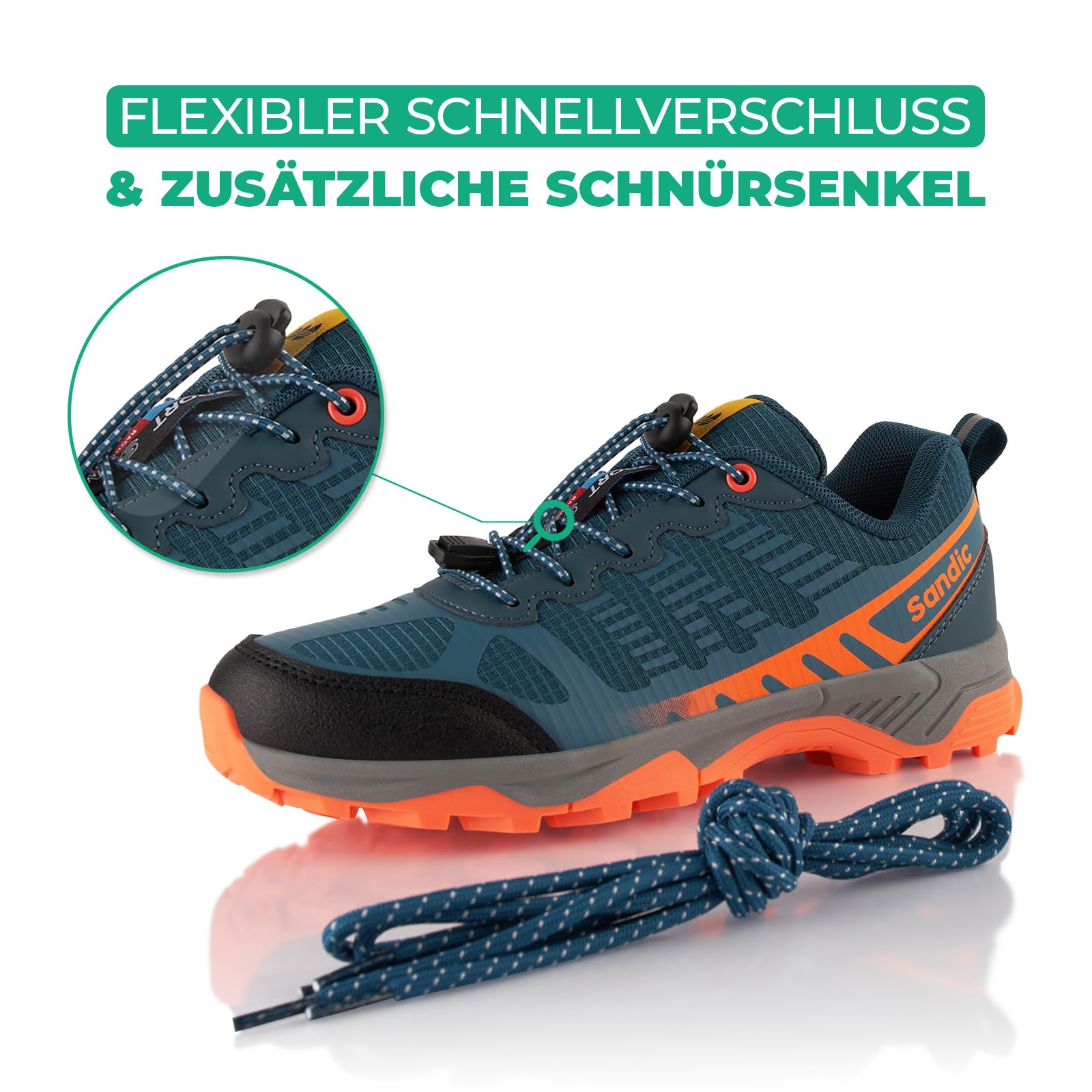 Fusskleidung® Damen Herren Wanderschuhe Trail Running Trekkingschuhe