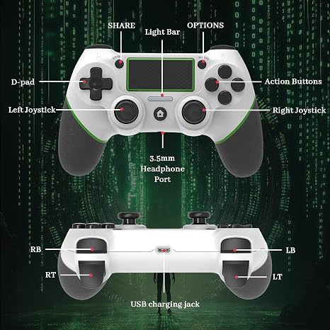 LZXWAWA Wireless Controller for Ps4 Controller Ps4/Slim/Pro/Windows PC