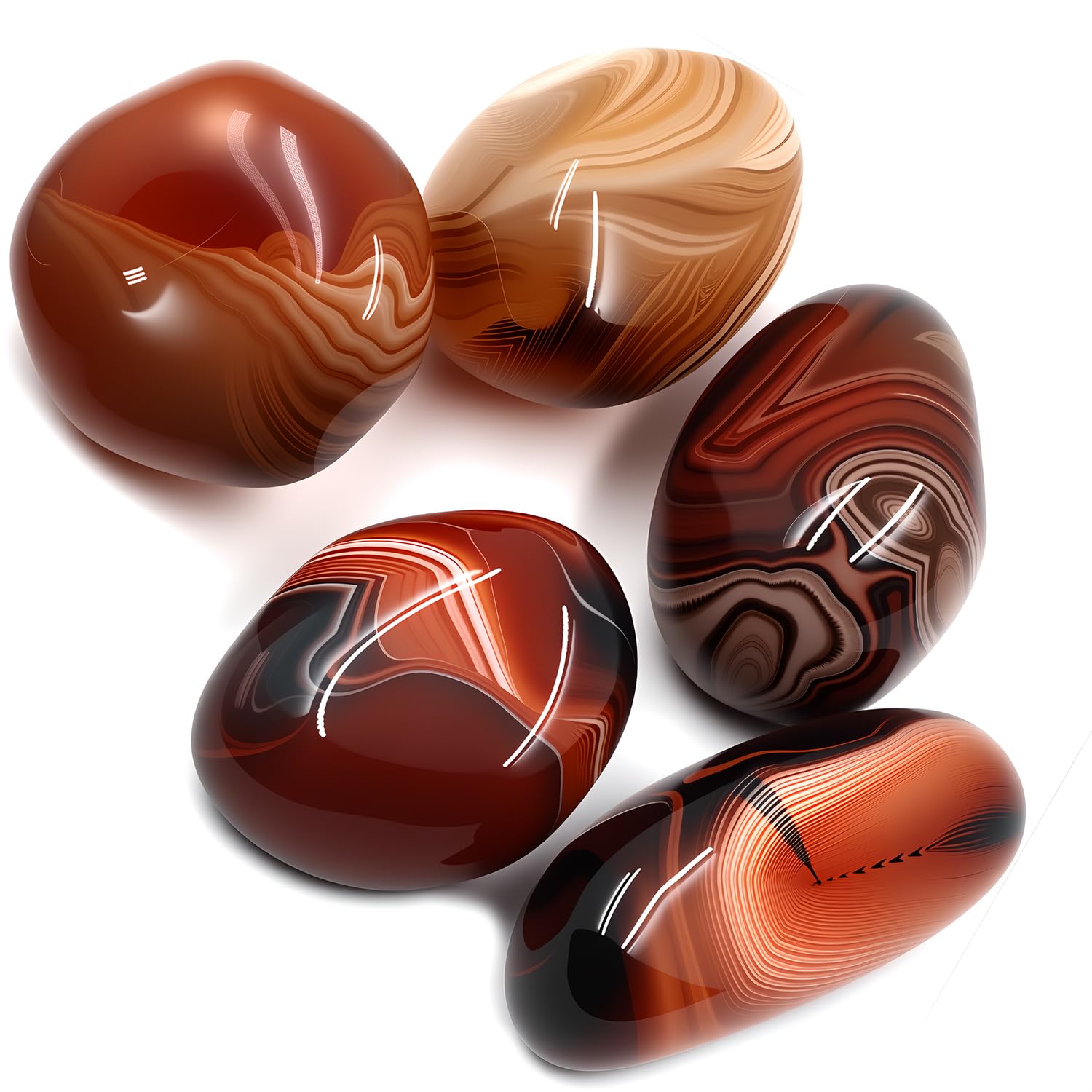 Amazon.com: Chiloskit Agate Palm Stone Worry Stones,Natural