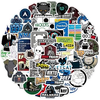 Hacker Stickers Pack of 50 Laptop Sticker Bomb Vinyl Pack for Car Luggage Skateboard Motorcycle - for Teenagers Adults