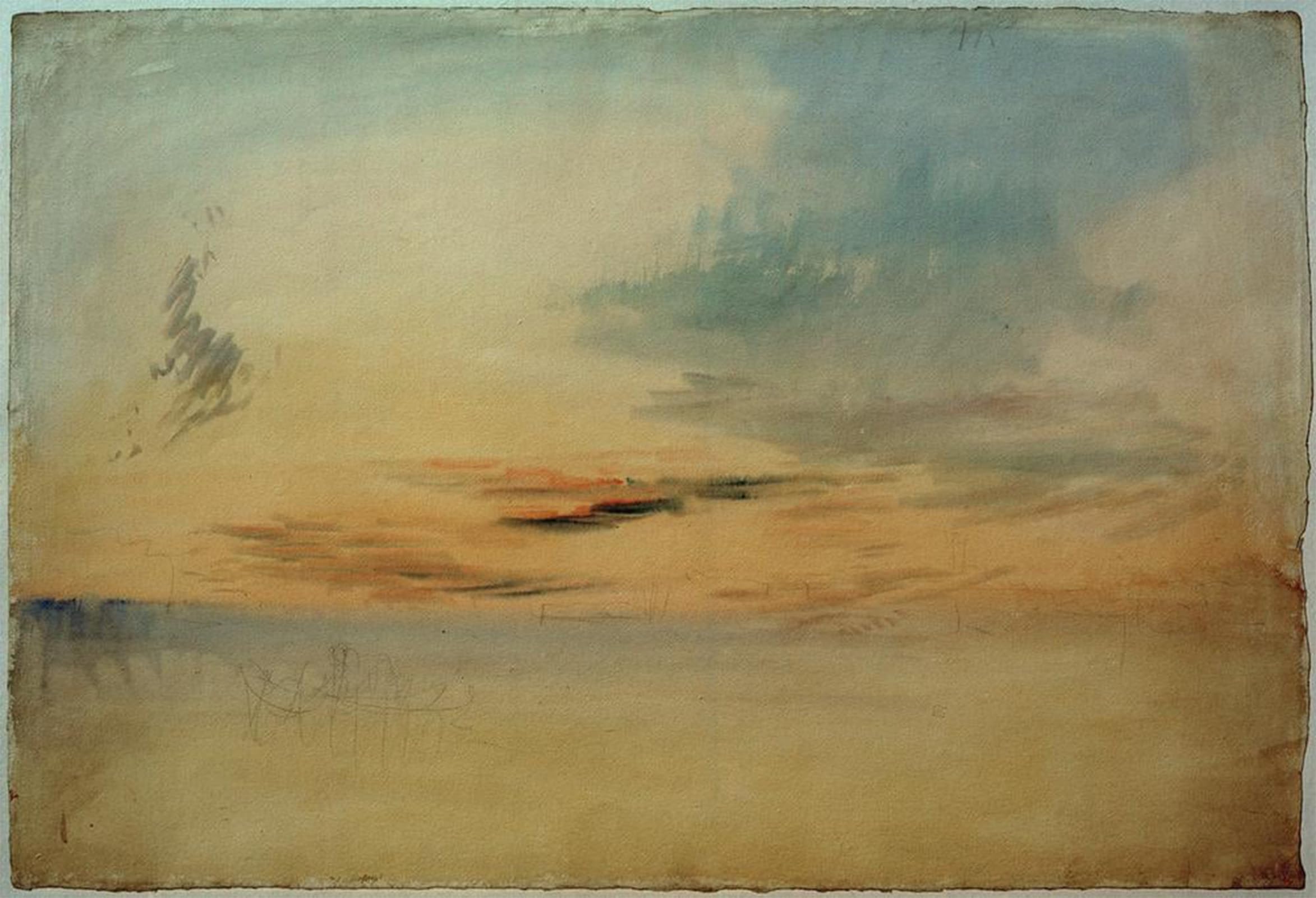 POSTERIIk Vintage Classic Picture Landscape Artwork Margate by Mallord William Turner Portrait Canvas Painting for Office Home Decor 60x90cm