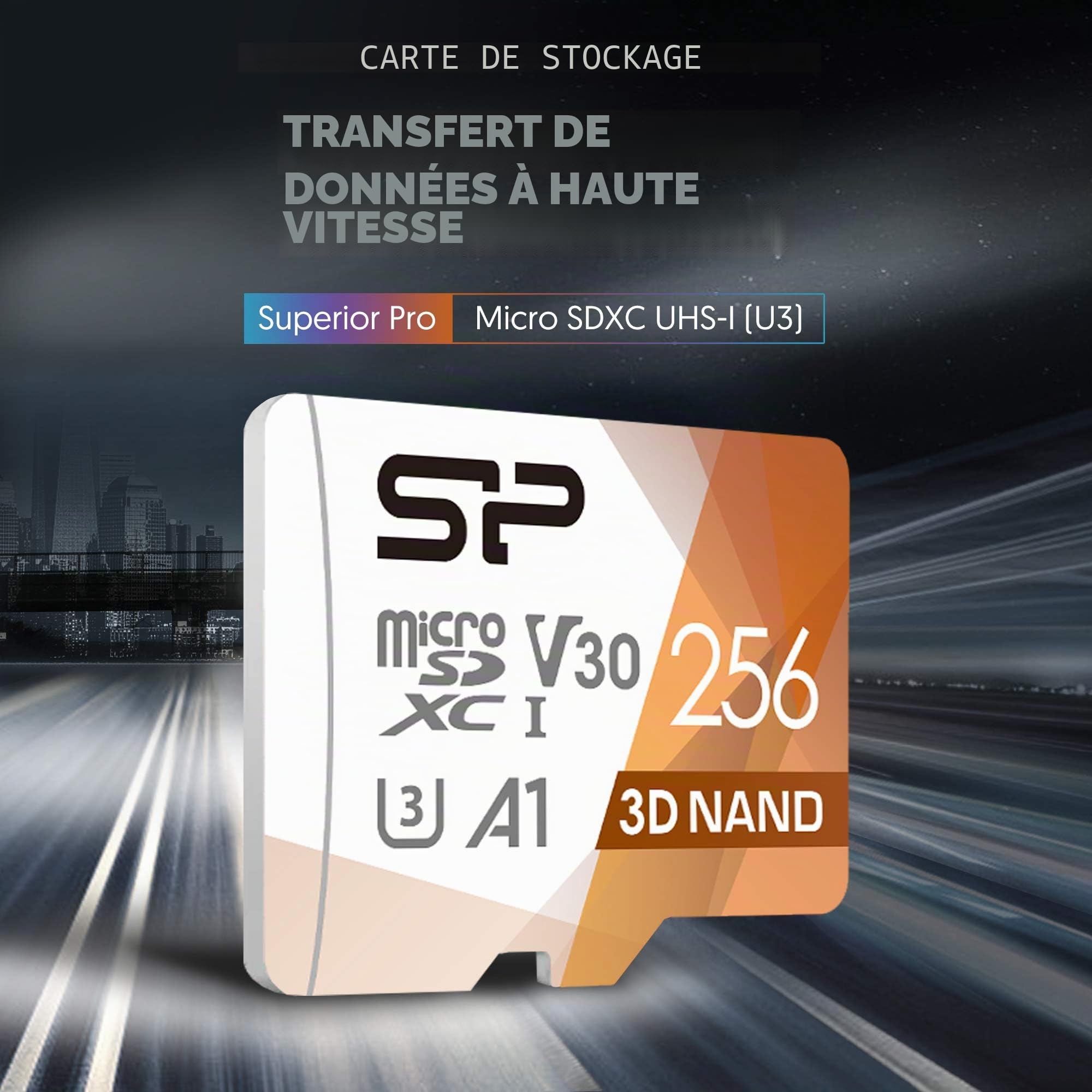 Silicon Power Carte mémoire microSDXC UHS-3 256 Go
