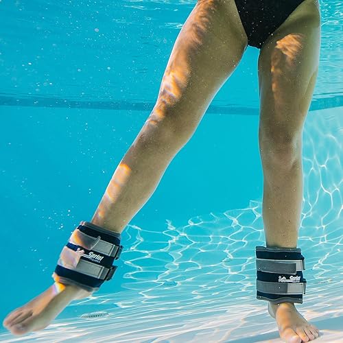 Miniatura 3 de Juego de pesas para tobillo  Par de pesas de neopreno ajustables impermeables duraderas para ejercicios aeróbicos acuáticos, entrenamiento de