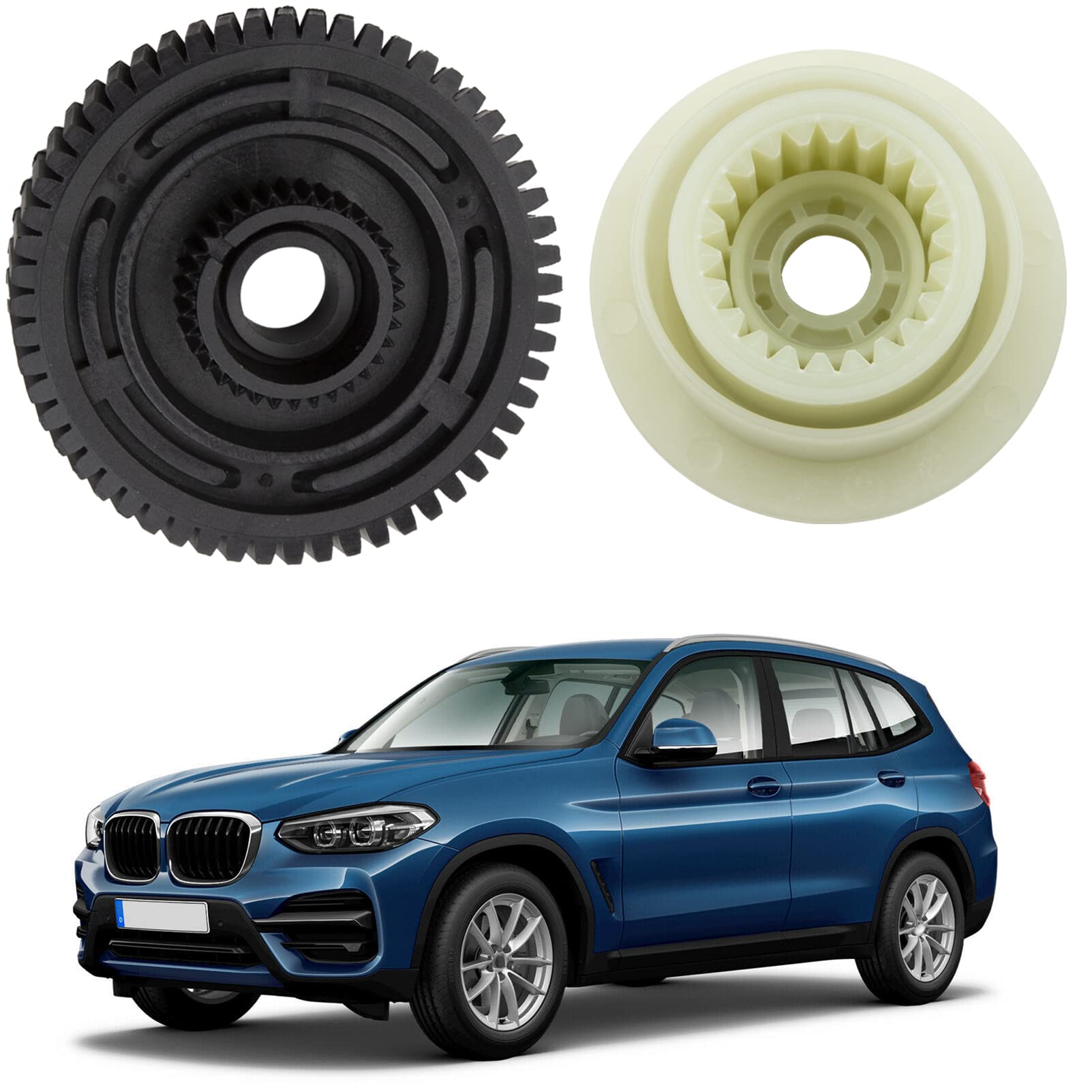 Servo Motor Repair Gear Kit Pignon Boite de Transfert pour X3 E83 X5 E53 E70 X6 E71, Engrenage Couronne + Engrenage Moteur actionneur 27107566296 27107568267 8472227771