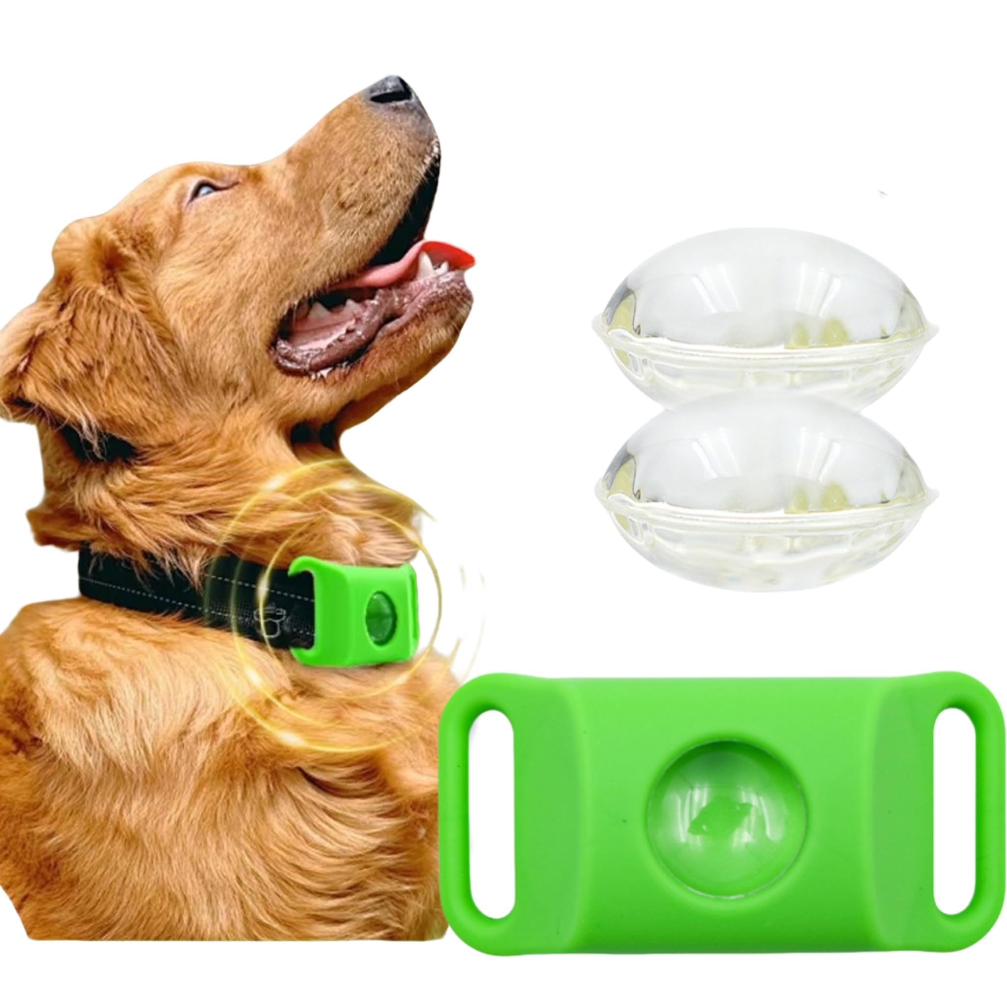FurSure Pendant for Dogs, Adjustable Collar Tag for Small Medium Large Breeds, Water-Resistant Odorless Wellness Pendant (Green)