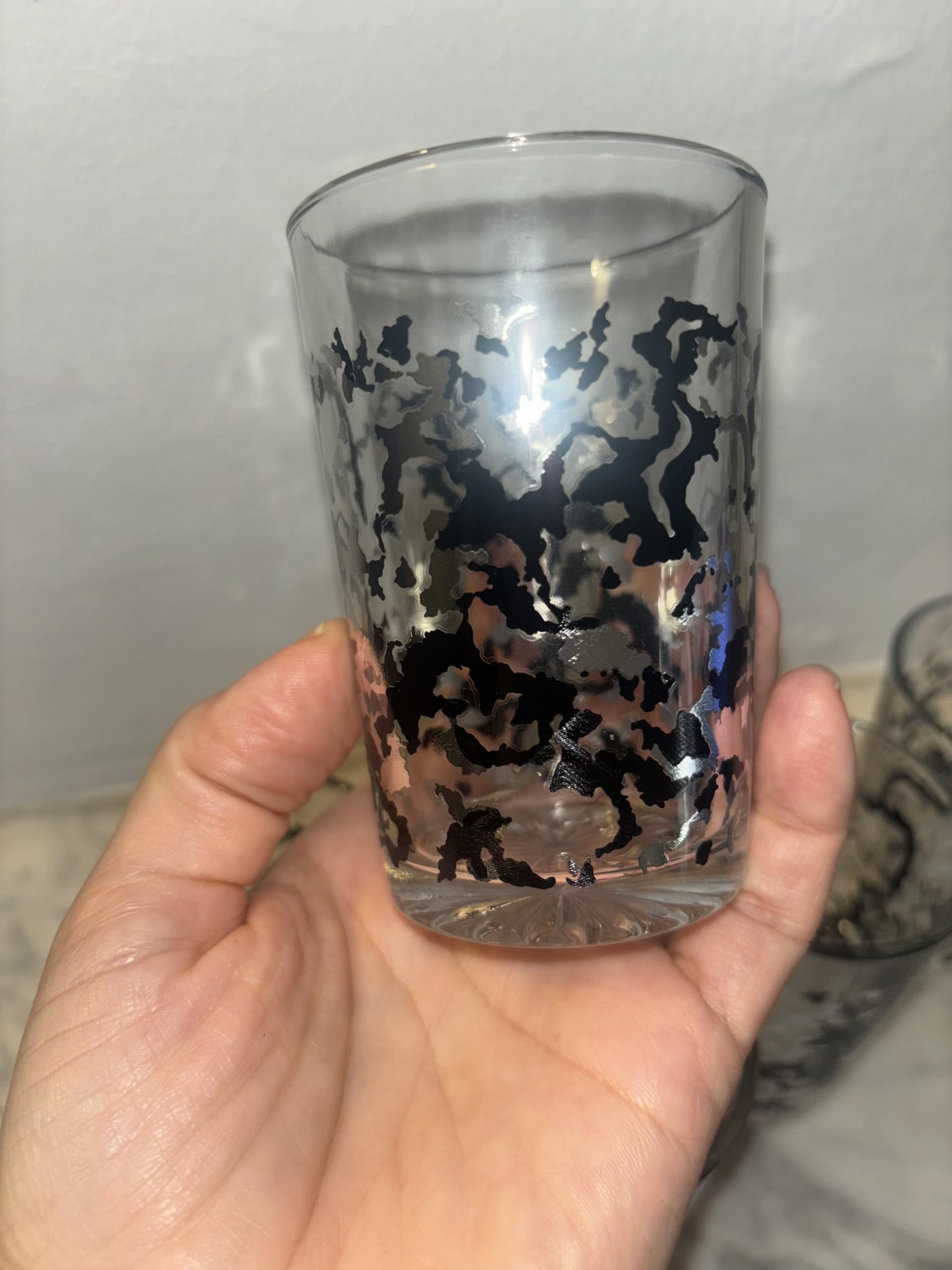 MIELIMON Lot De 6 Verres à Thé Marocains En Verre 150 Ml - Idéal Pour Boissons Chaudes Et Froides (Gris)