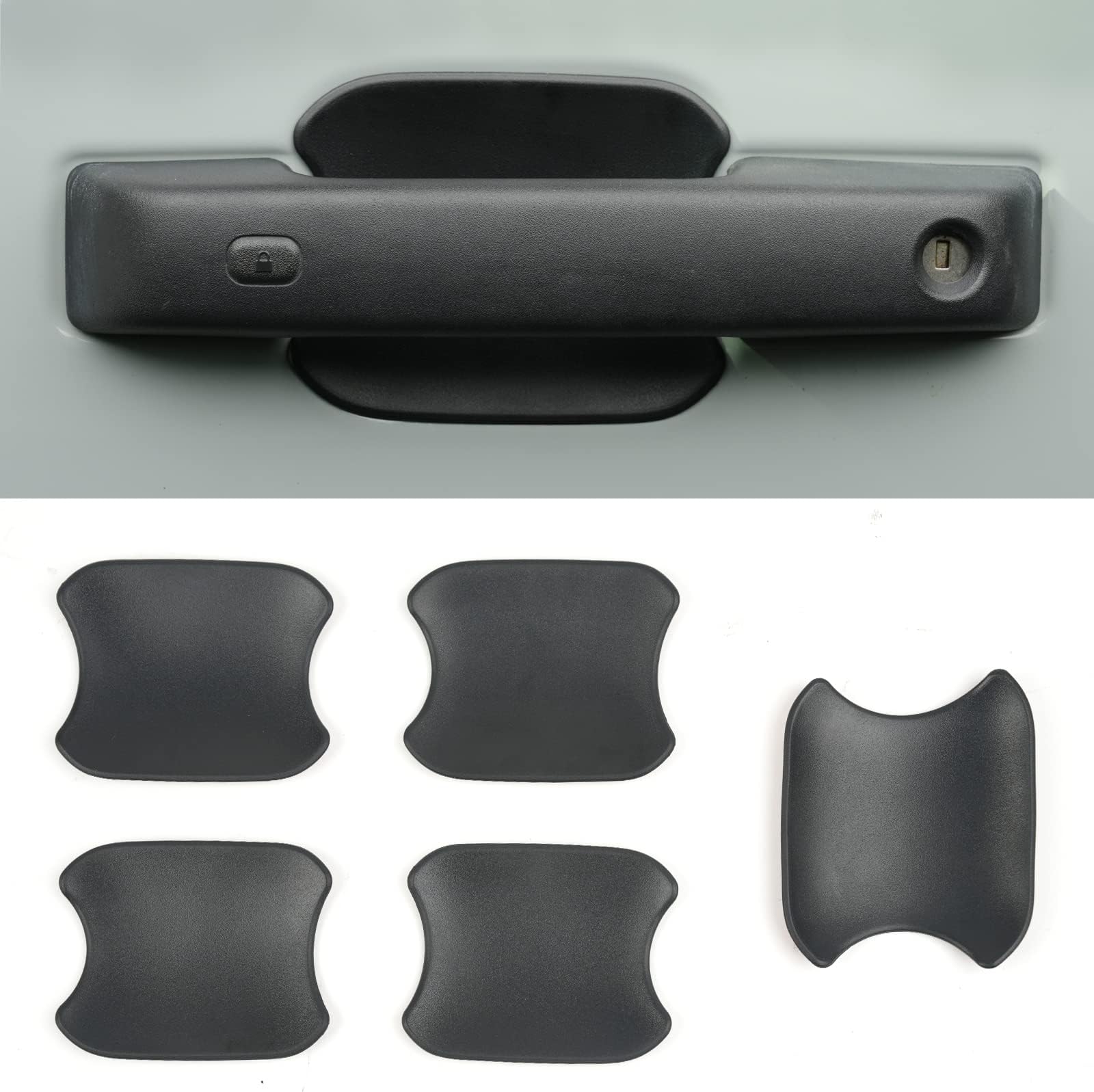 Car Door Bowl Scratch Protector for Ford Bronco, Exterior Door Handle Bowl Cover Protection Trim Accessories Compatible with Ford Bronco 2021 2022 2023 4 Doors, ABS Plastic