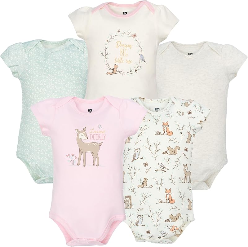 Body de algodón para bebé niña - Paquete de 5