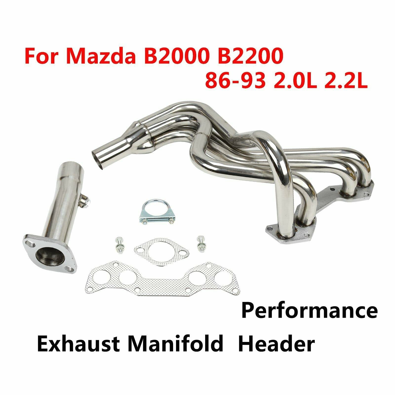 BLACKHORSE-RACING Performance Exhaust Header Manifold Stainless