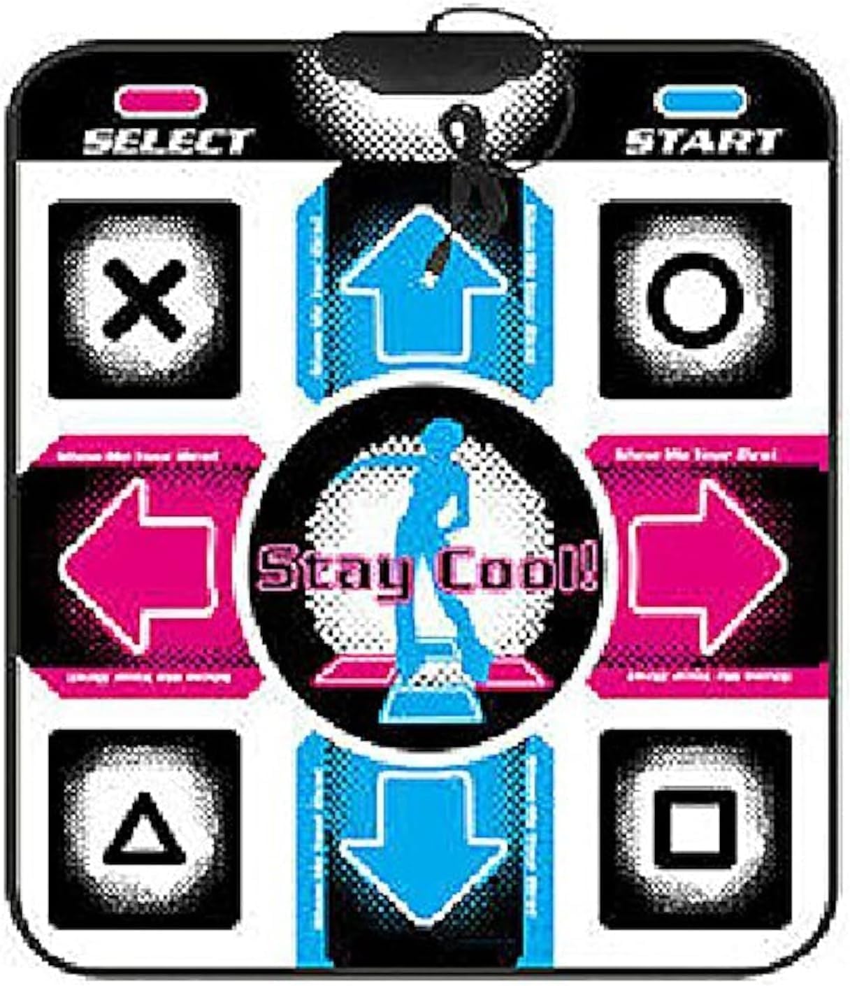 PC USB Dancing Mat, Non-Slip DDR USB Dance Pad Controller with USB Cable, Fitness Body Building Dancing Mat, for PC Windows 98/2000/ XP/ 7