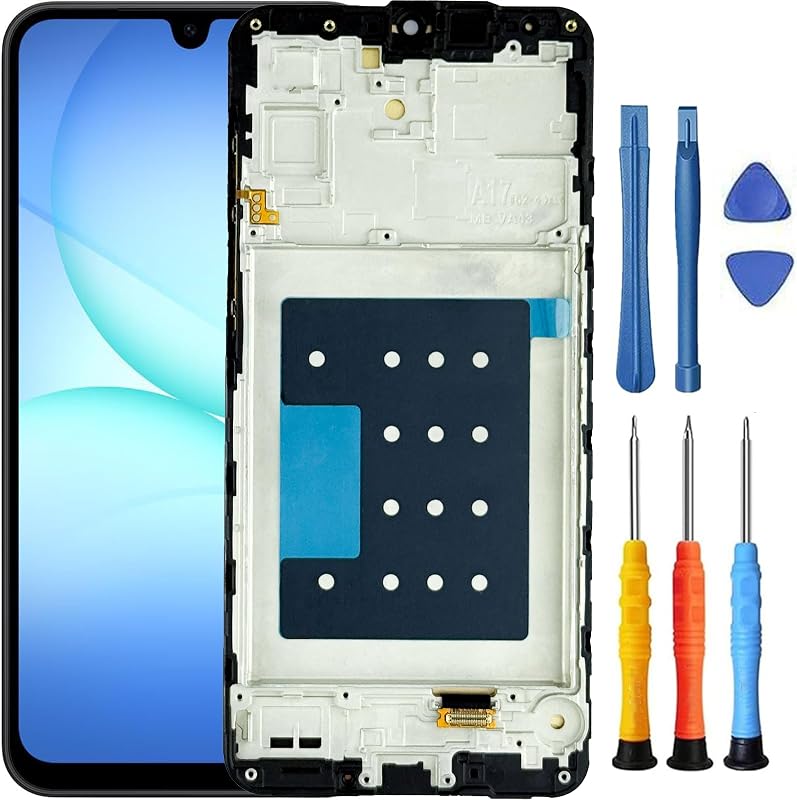 for Samsung A17 5G Screen Replacement with Frame | for Samsung Galaxy A17 Screen Replacement kit A176U1 S176DL A176W S176V Touch Screen LCD Display Digitizer Assembly