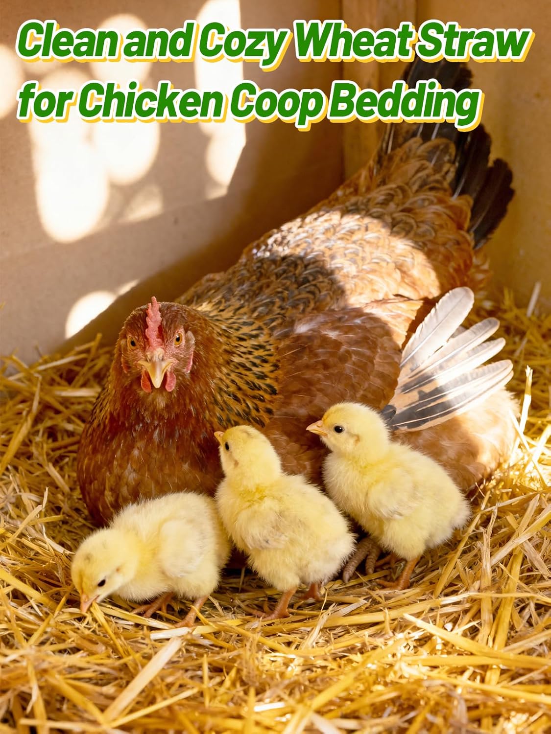 Natural Wheat Straw - 2 LB Dry Clean Soft Garden Mulch Weed Cover Chicken Coop Yard Farm Pets Bedding, Warm Decorative Straw Bale for Stray Cats Dogs Shelter