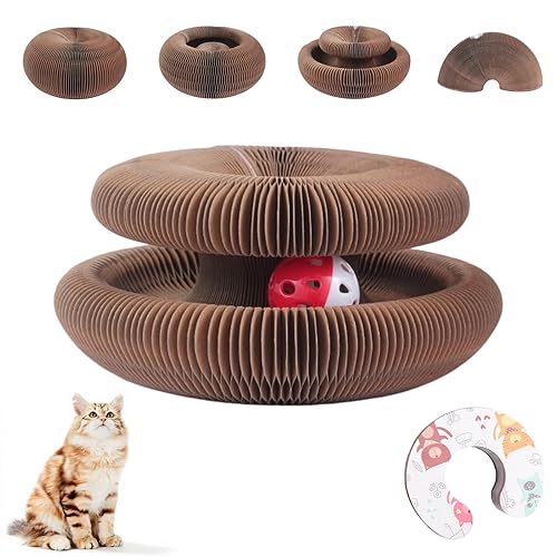 Foldable Cat Scratcher Toy (Cartoon) - Interactive Reversible Kitty Toy