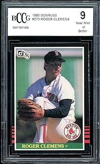 1985 Donruss #273 Roger Clemens Rookie Card BGS BCCG 9 Near Mint