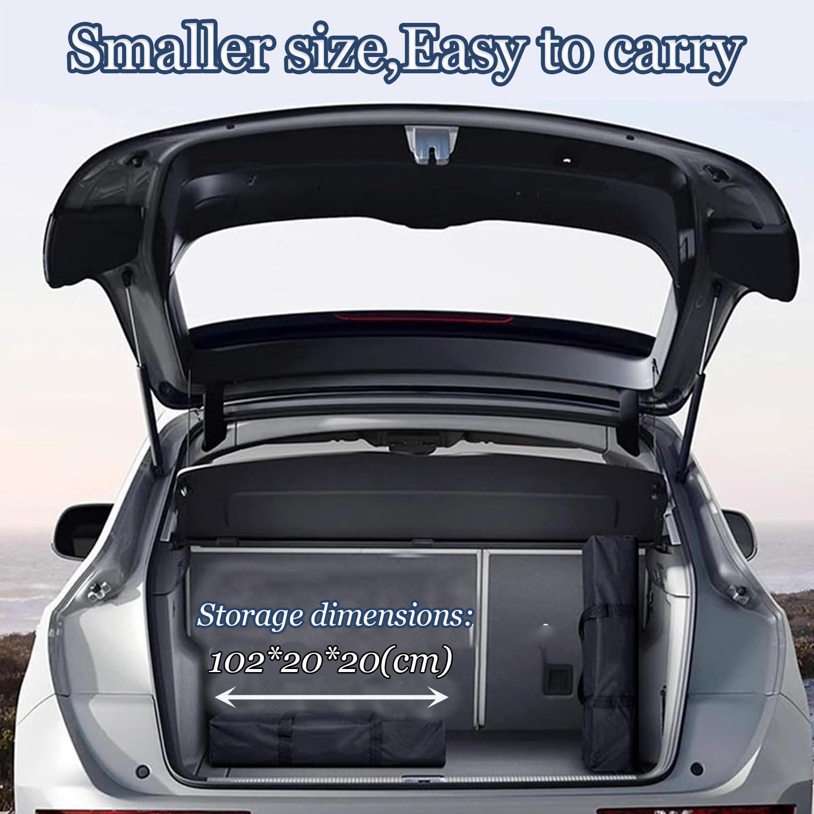 Tenda Universale per Auto,Tenda Copriauto Completamente Automatica con Telecomando e Borsa, Ombrello Portatile Pieghevole per Auto, per Berline, SUV, Monovolume 4.8mBlue