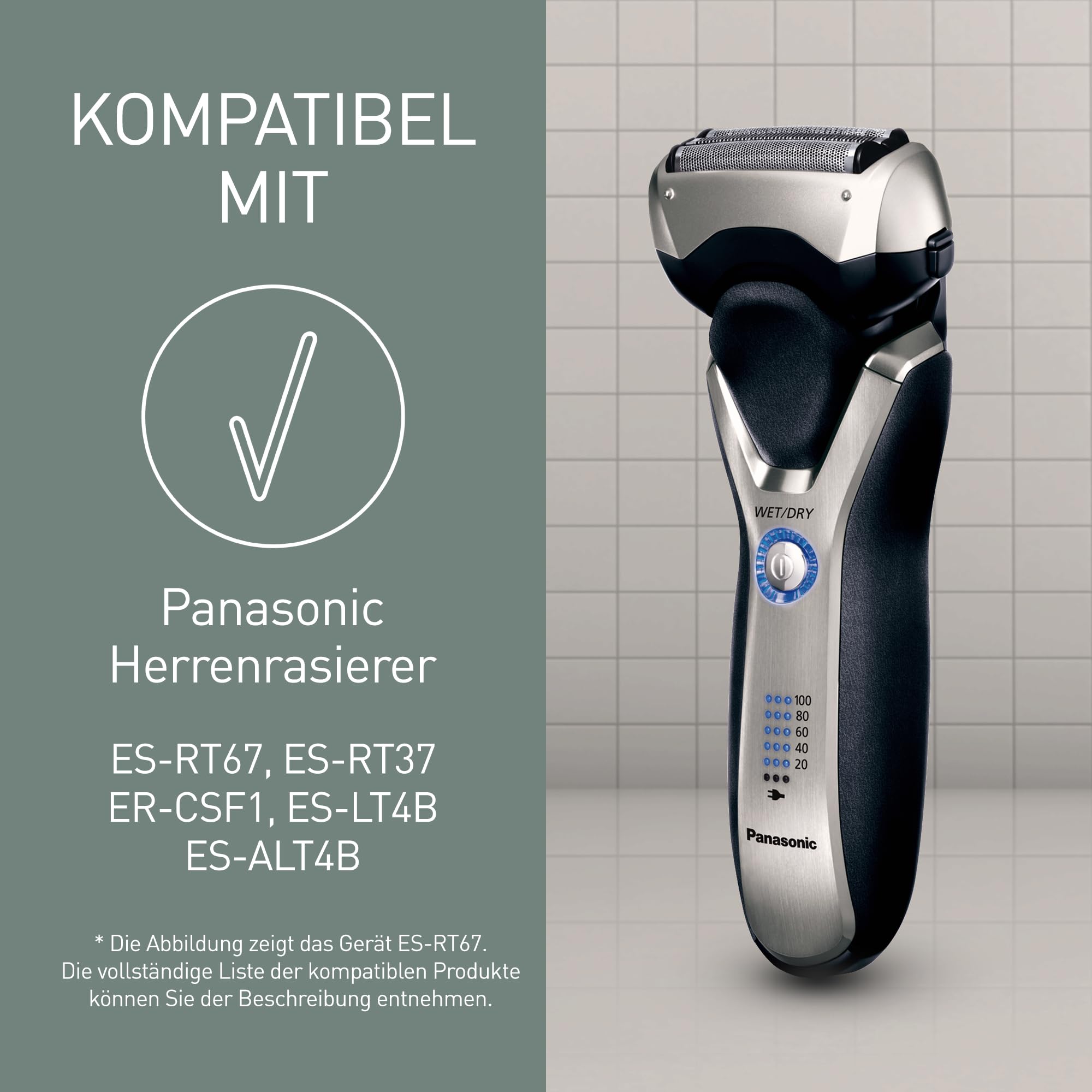 Panasonic WES9087Y1361 Ersatzscherfolie für ES-LL41/21, ES-GA21 