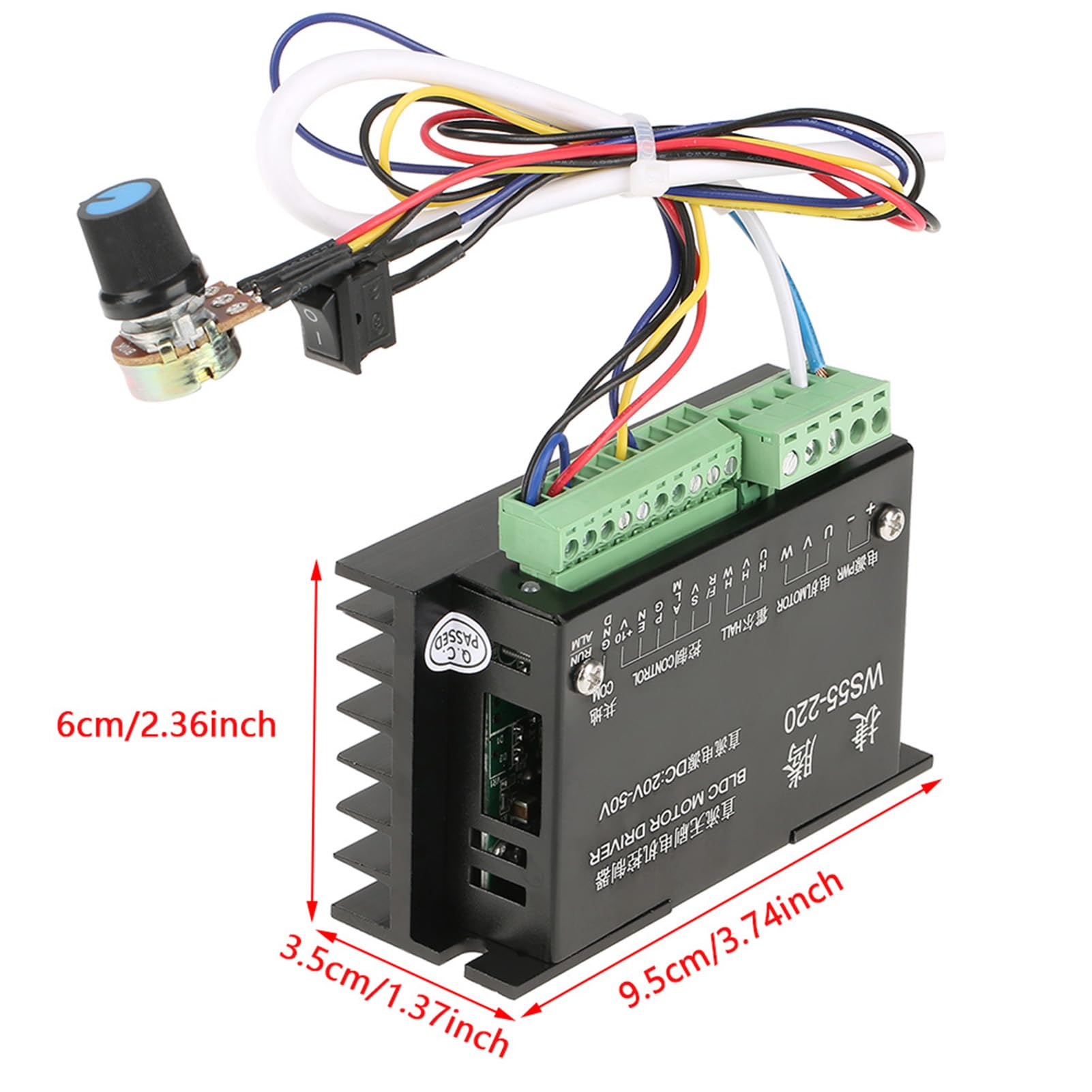 WS55 – 220 DC 48 V 500 W CNC mandrino senza spazzole bldc Controller del motore