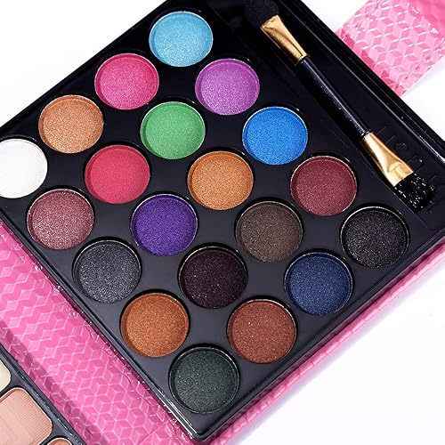 Miniatura 4 de Kit de maquillaje todo en uno 20 sombras de ojos 6 brillos de labios 3 coloretes 2 polvos 1 corrector 1 espejo 1 cepillo juego de regalo de